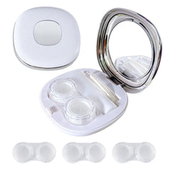 Erewa lens case kit with built-in mirror in grey white color
