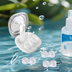 Compact Erewa lens case with mirror ready for travel