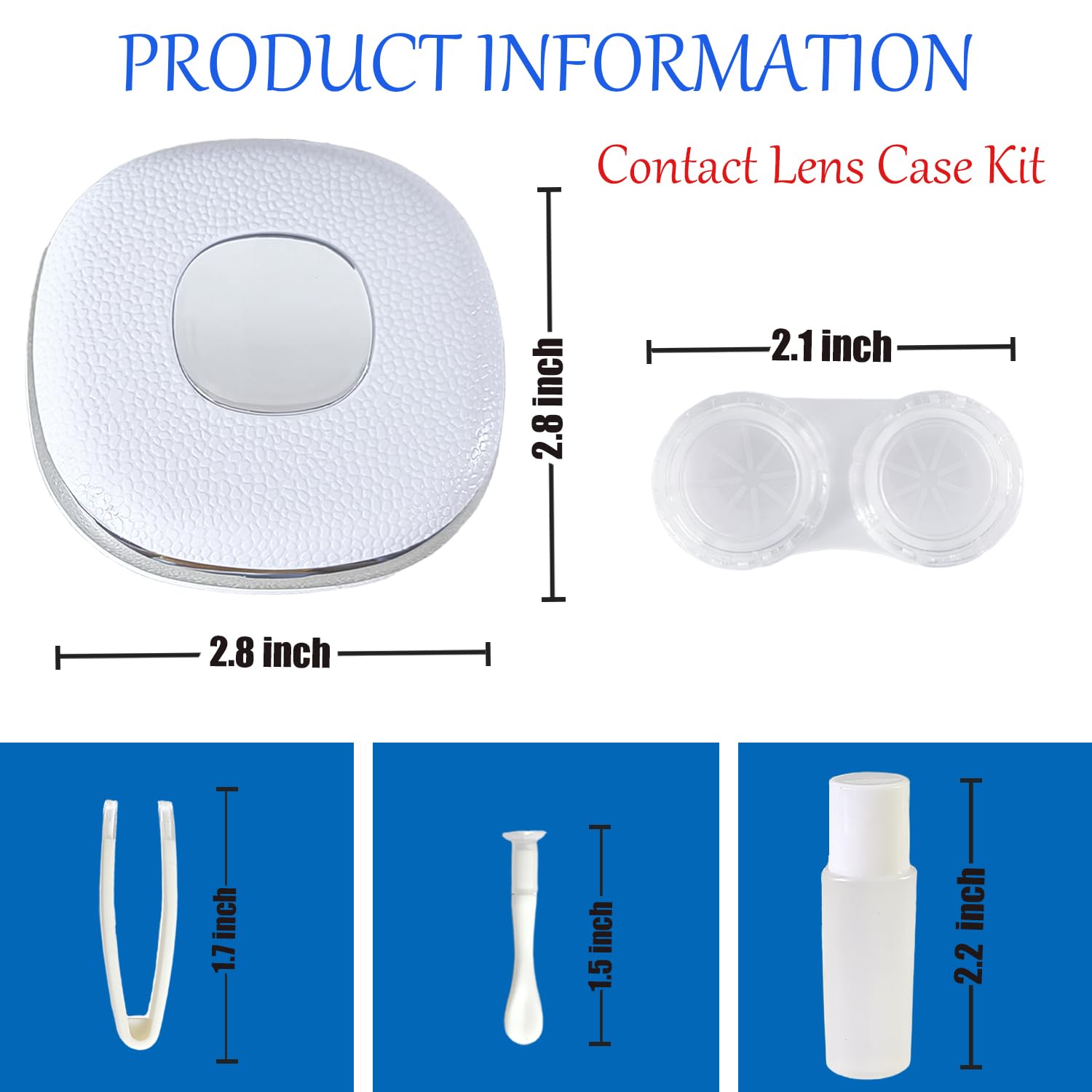 Three extra solution soaking cases included in the kit