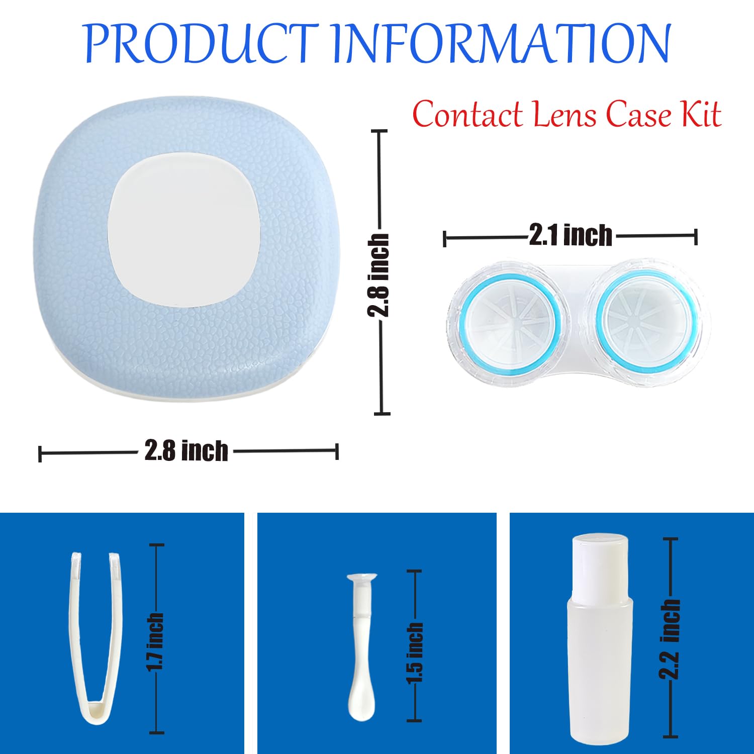 Tweezer included for handling lenses in Erewa case