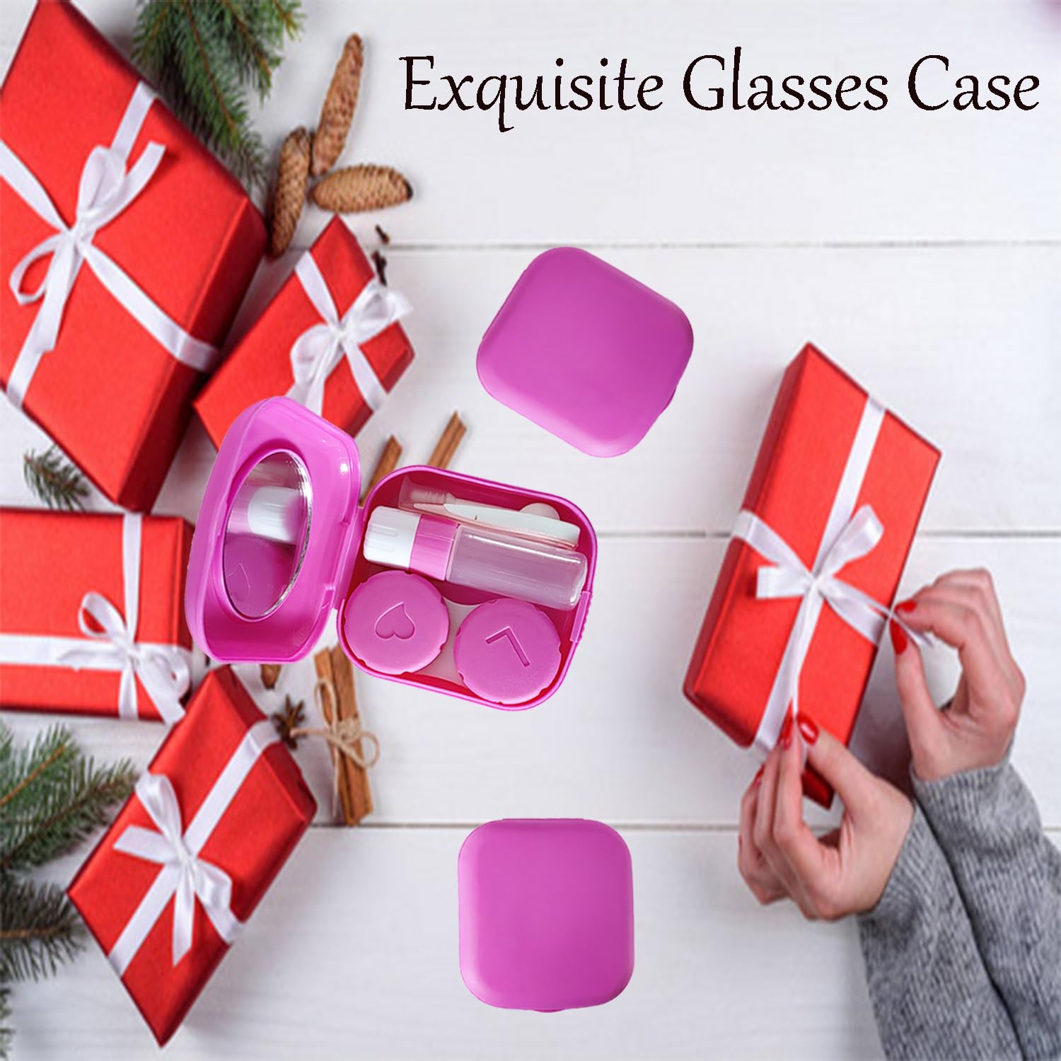 Lens holder and compartments in Erewa 2-pack case