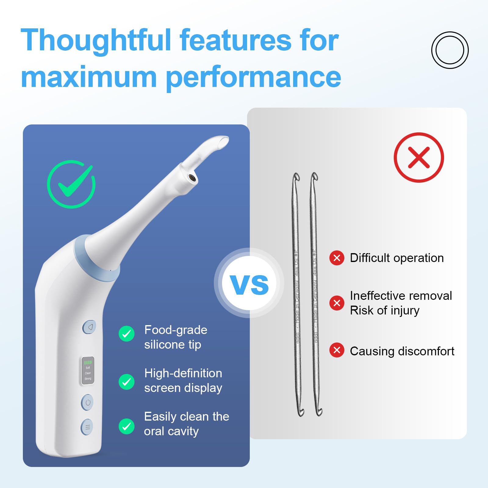 Ergonomic design for comfortable handling