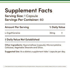Close-up of ergothioneine capsule bottle
