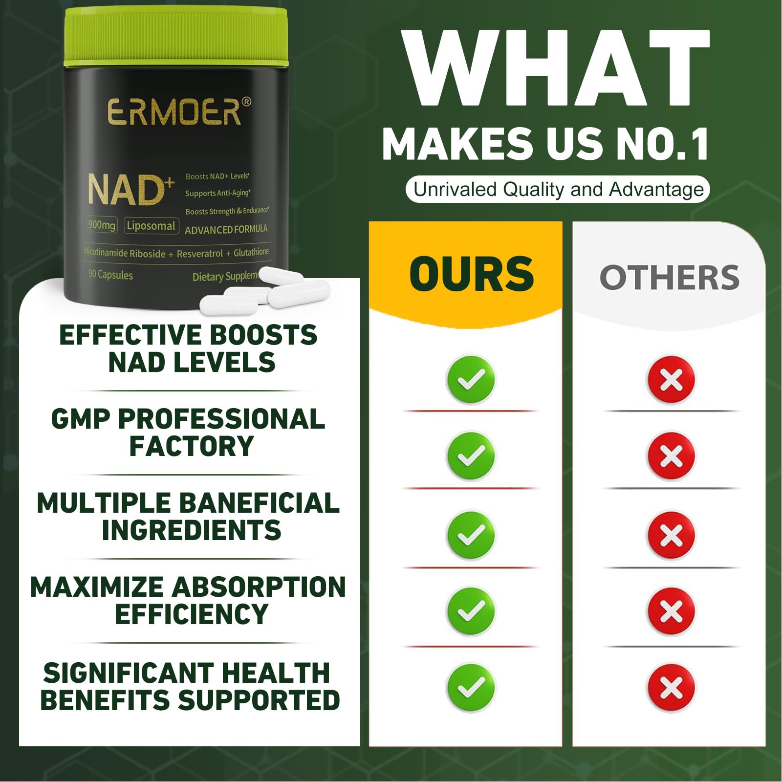 Nutrition facts and serving information on bottle