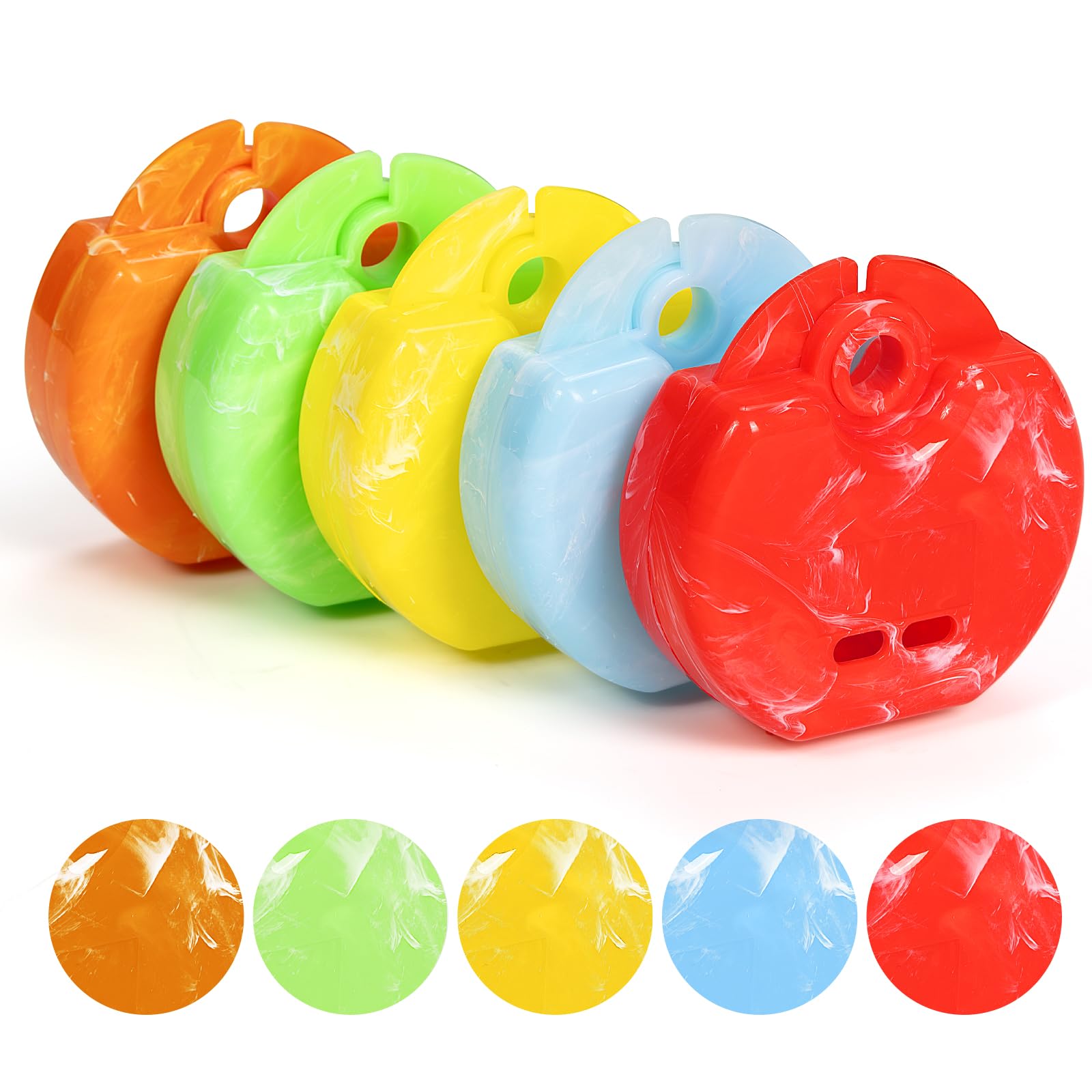 esenharber marble-style retainer case with large attaching hole - front view