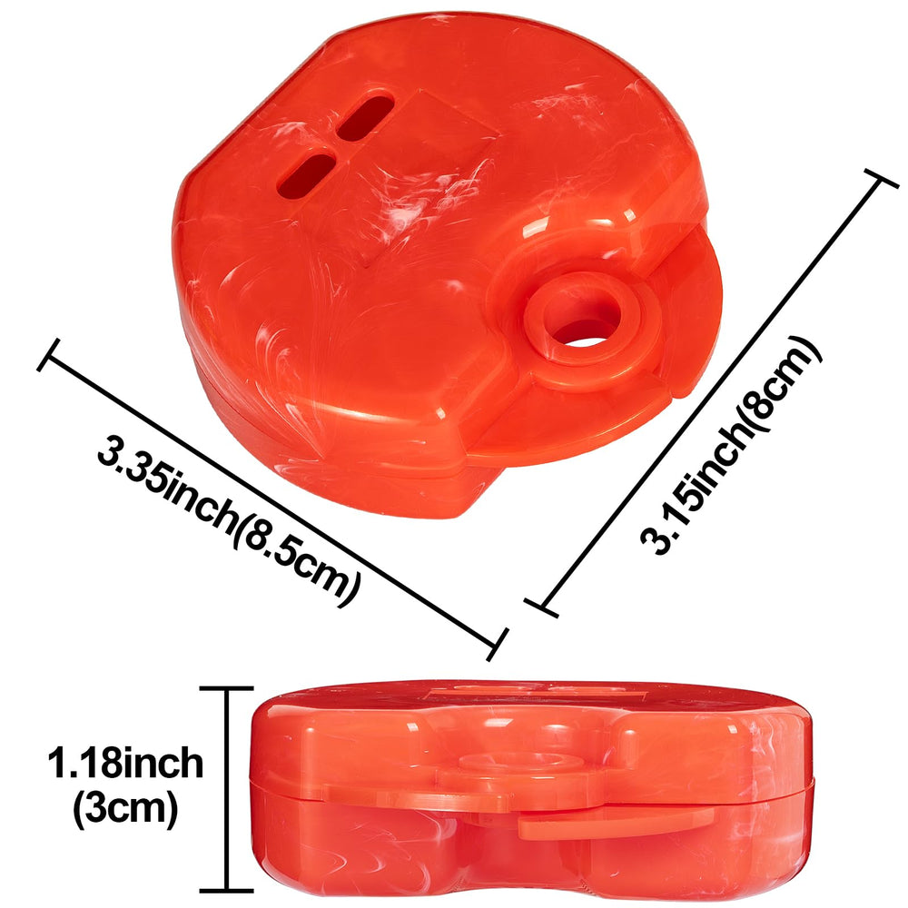 Marble-style orthodontic storage case with vent holes - closed lid
