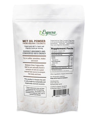 Espure Organic MCT Powder packaging with USDA Organic seal