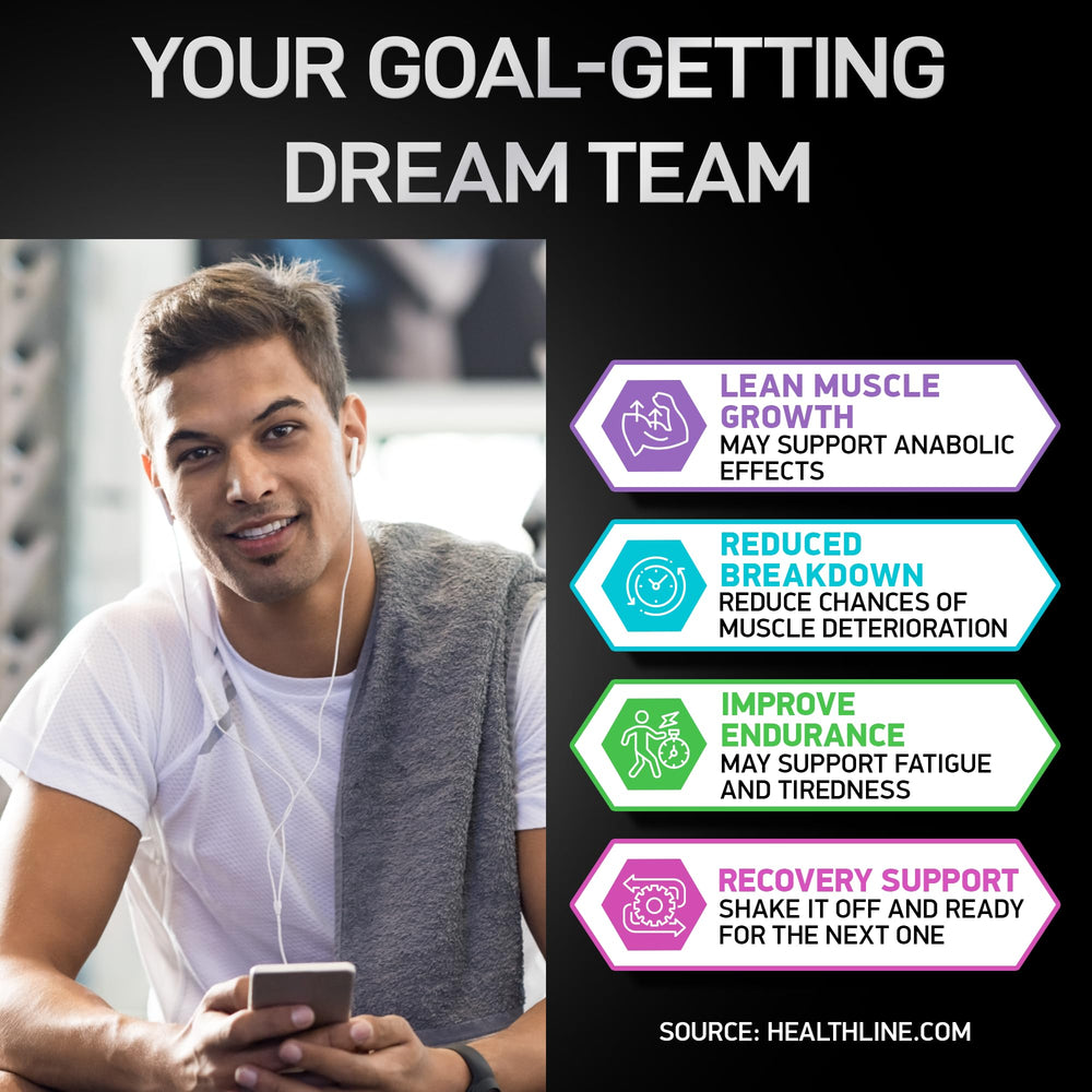 Vegan BCAA capsules for muscle growth and recovery