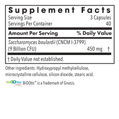 Back view of the bottle with supplement facts