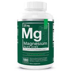 Essential Elements Magnesium Plus Zinc with Vitamin D3 bottle front view (180 count)