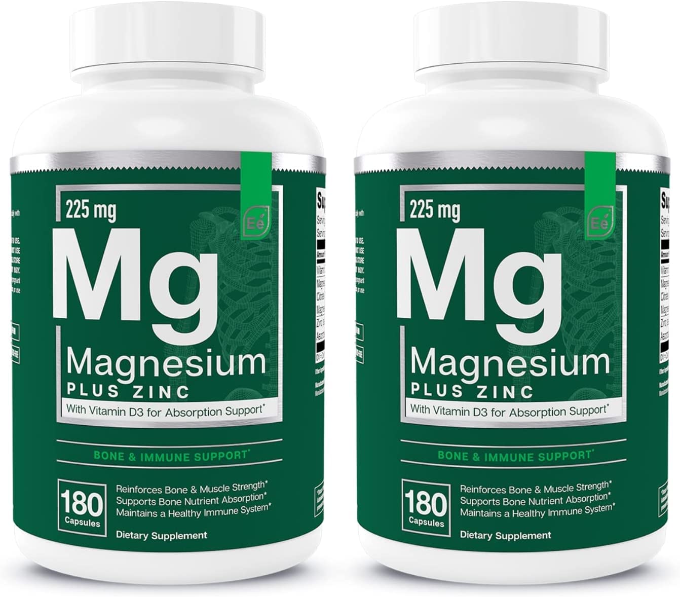 Bottle front label for Essential Elements Magnesium Plus Zinc with Vitamin D3 - 360 Count