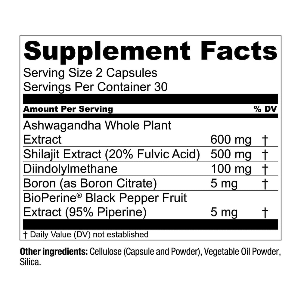 Ashwagandha extract capsules used in T-Hero