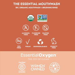 Illustration of organic essential oils and hydrogen peroxide ingredients