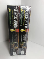 Six toothpaste tubes in the Essential Palace Black Seed Toothpaste 6-pack (6.5oz each)