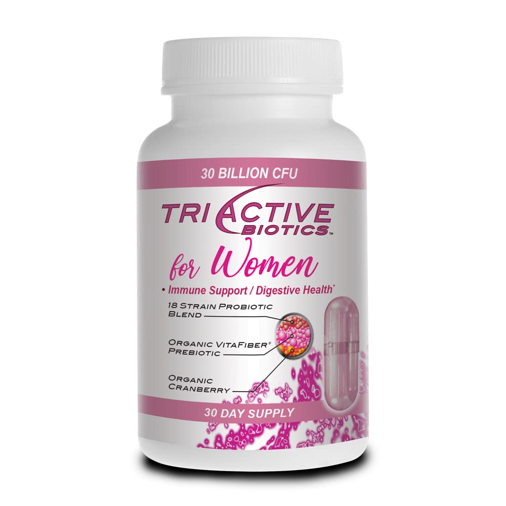 Close-up of product label for Triactive Biotics Women