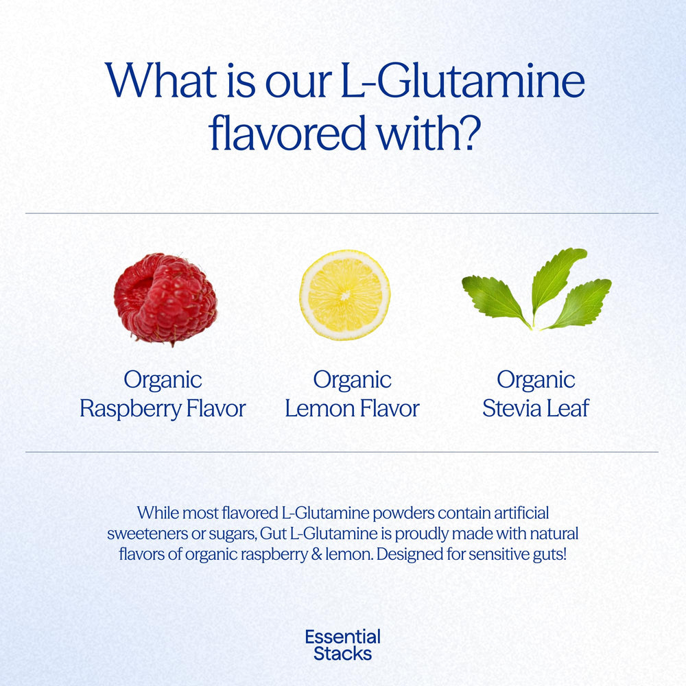 Gut health effects illustration for L-Glutamine supplement