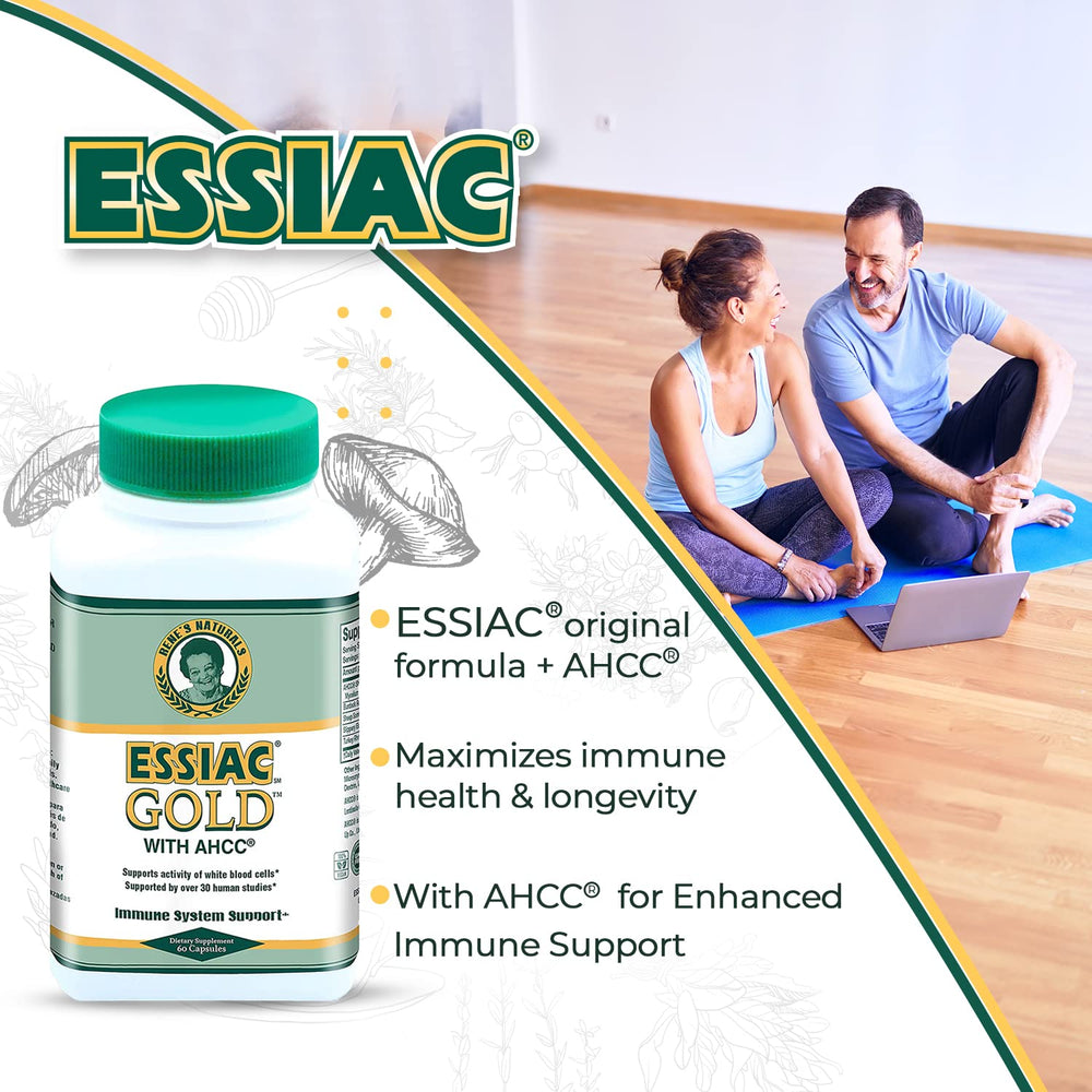 Front view of Essiac Gold® packaging