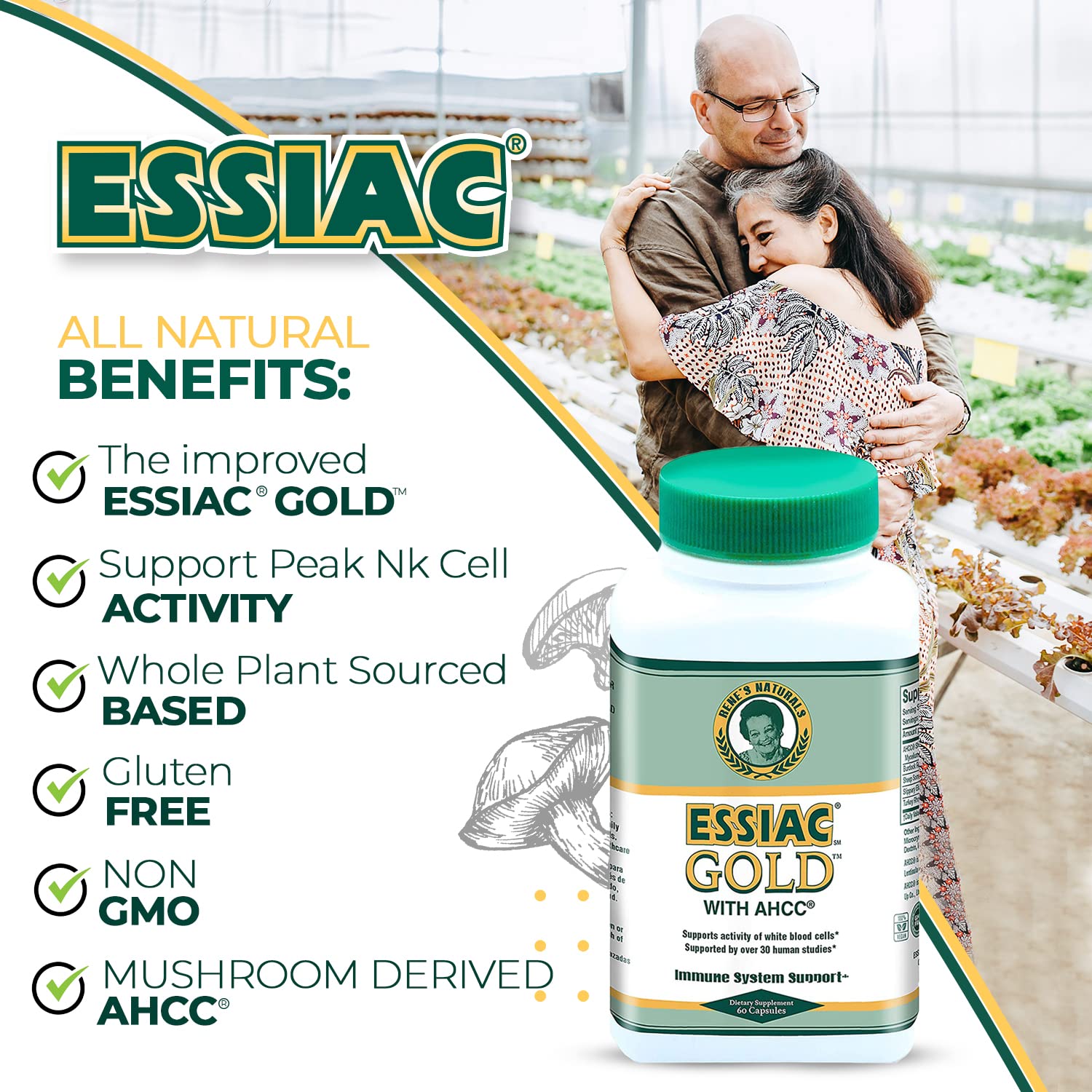 Lifestyle shot suggesting wellness with Essiac Gold®