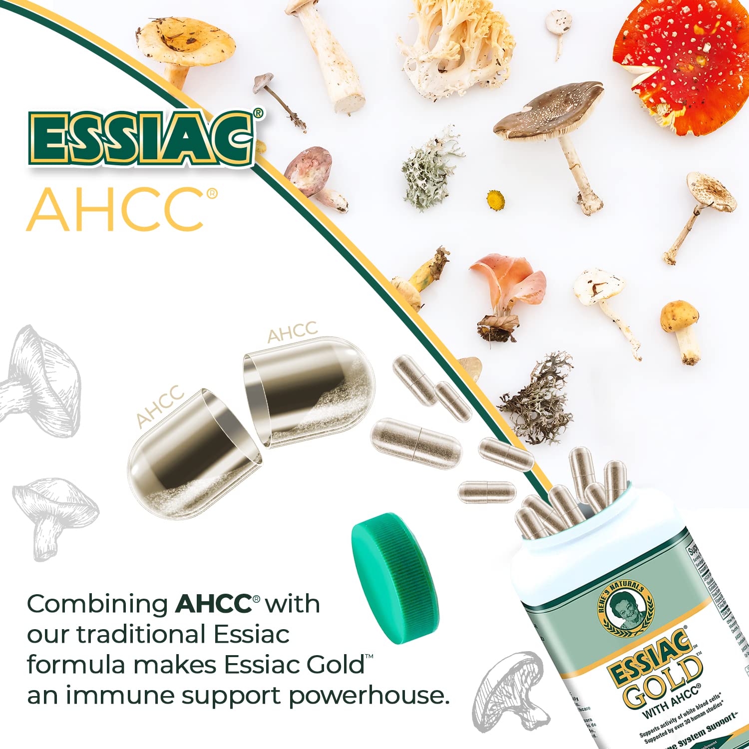 Product branding for Essiac Gold® and AHCC®