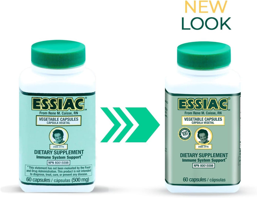 Essiac Tea 60 capsules pack 3 bottle display