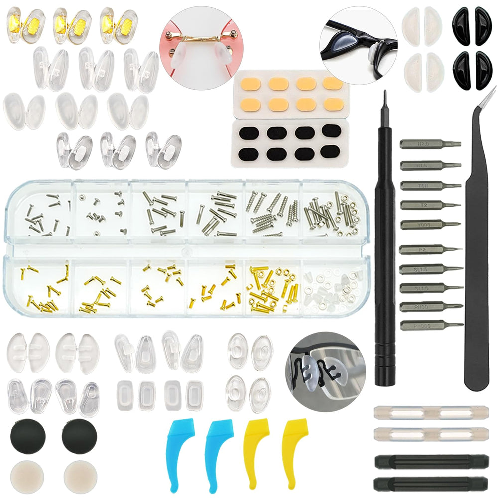 ESSSO eyeglass repair kit with case and assorted screws
