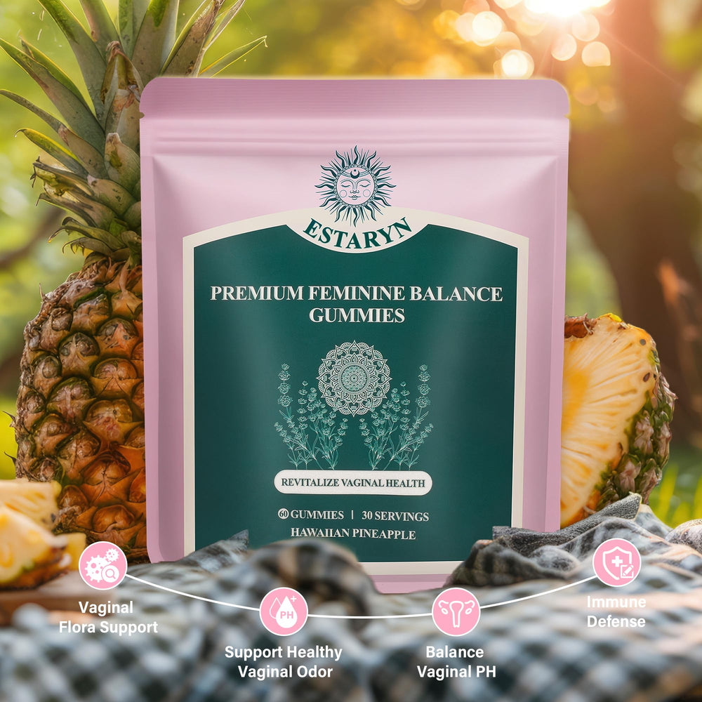 Gummy bottle label highlighting vegan and gluten-free ingredients