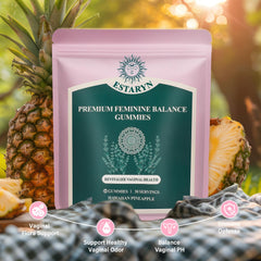 Gummy bottle label highlighting vegan and gluten-free ingredients