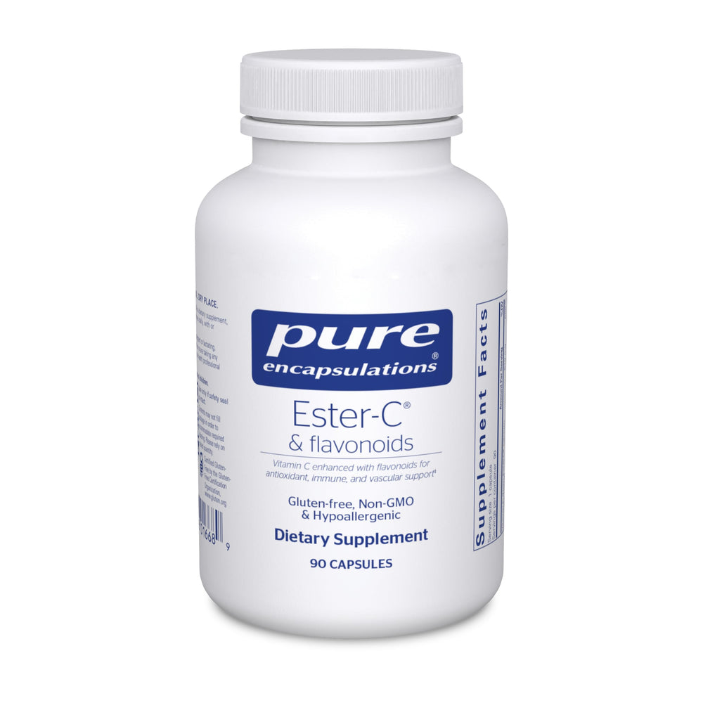 Bottle of Pure Encapsulations Ester-C & Flavonoids 90 capsules