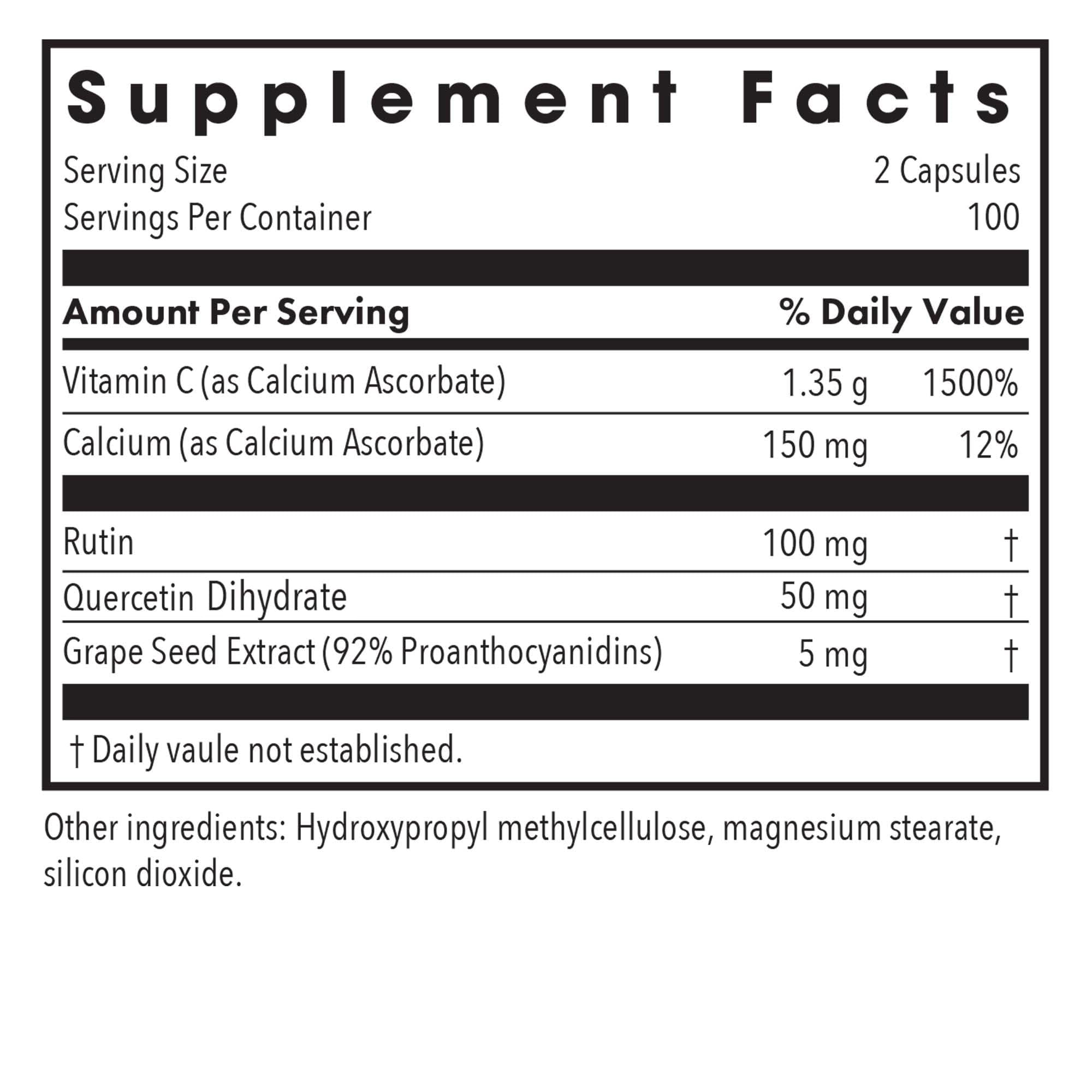Illustration of Calcium Ascorbate Ester-C with bioflavonoids