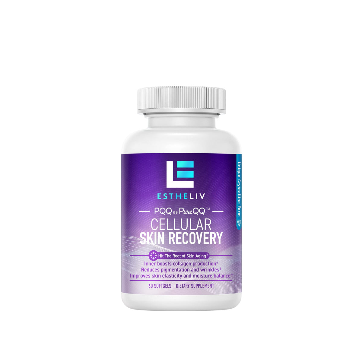 ESTHELIV Cellular Skin Recovery bottle with 60 softgels