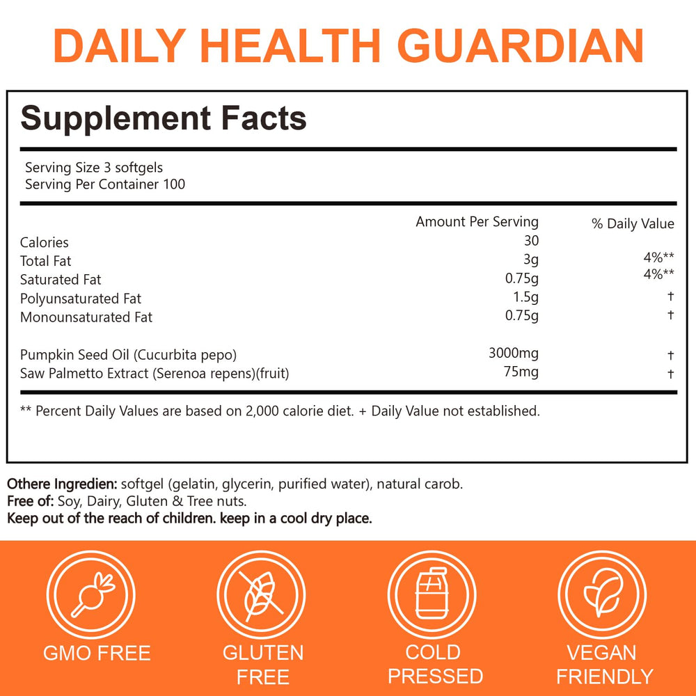 Close-up of ESTHFGPSV 3000mg Pumpkin Seed Oil Softgels