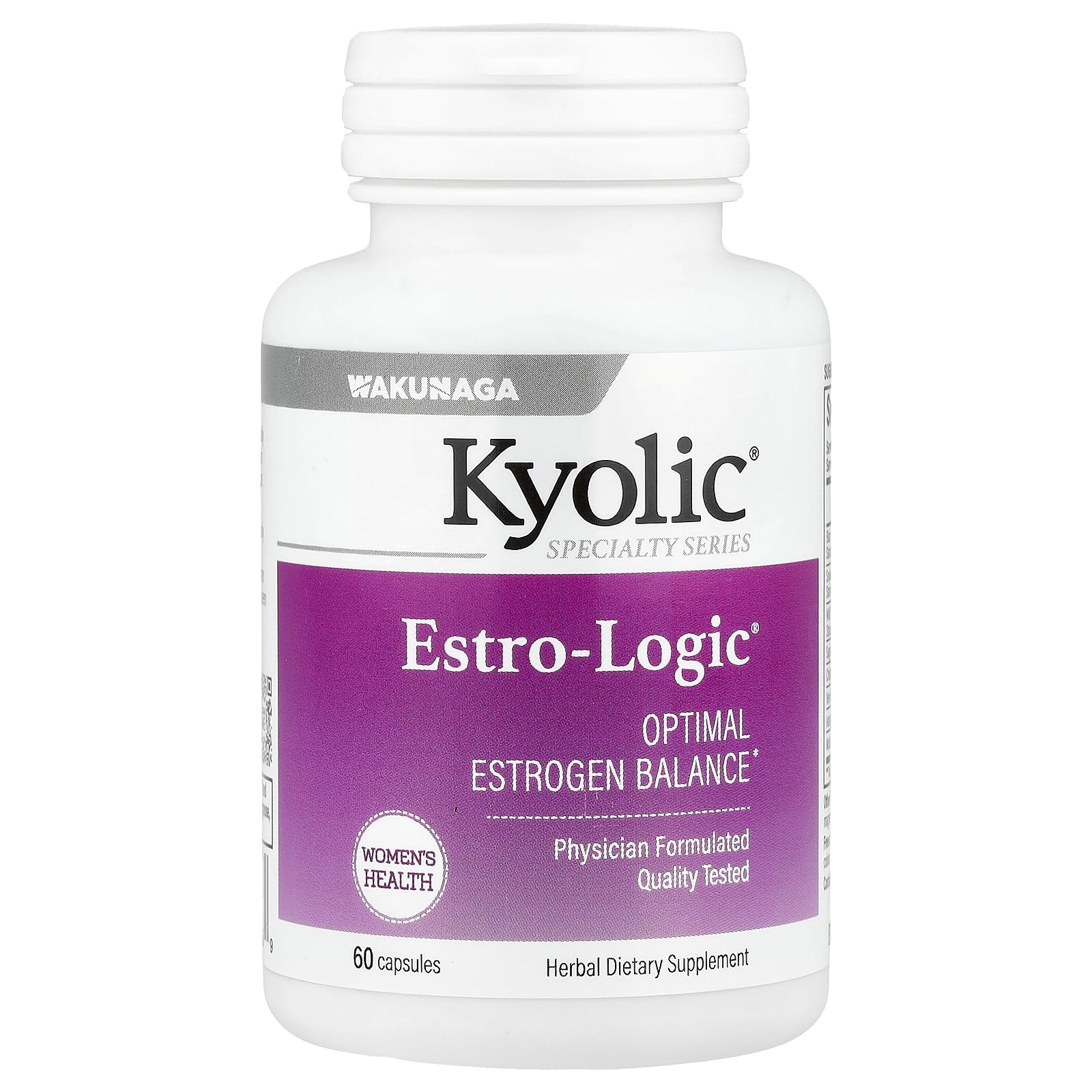 EstroLogic Kyolic 60 Caps bottle front view