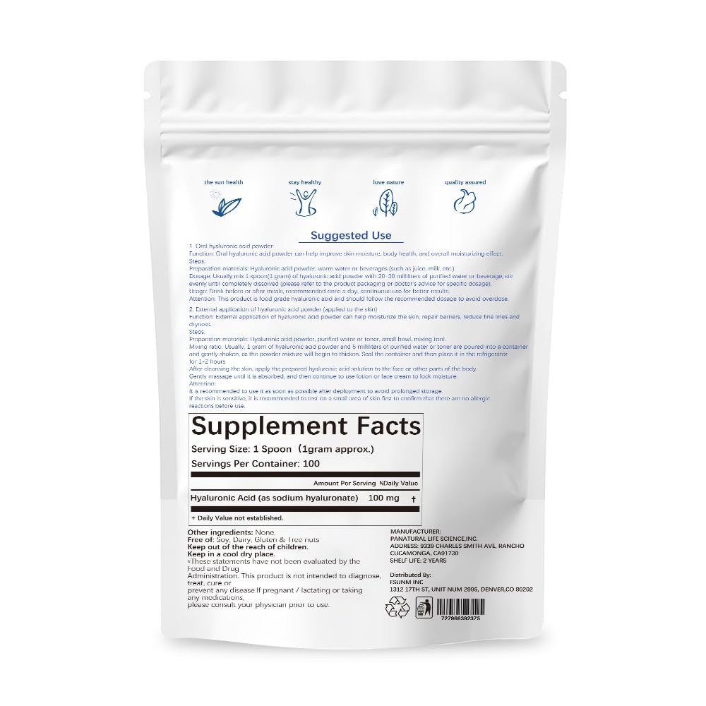 Close-up of HA powder texture indicating 98%+ purity