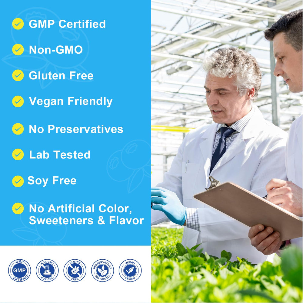 Blueberry flavor Esverco magnesium glycinate gummies 60-count bottle