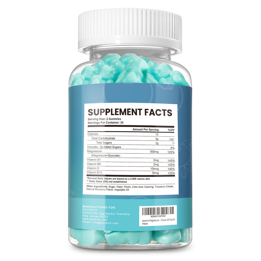 On-the-go bottle of Esverco magnesium glycinate gummies