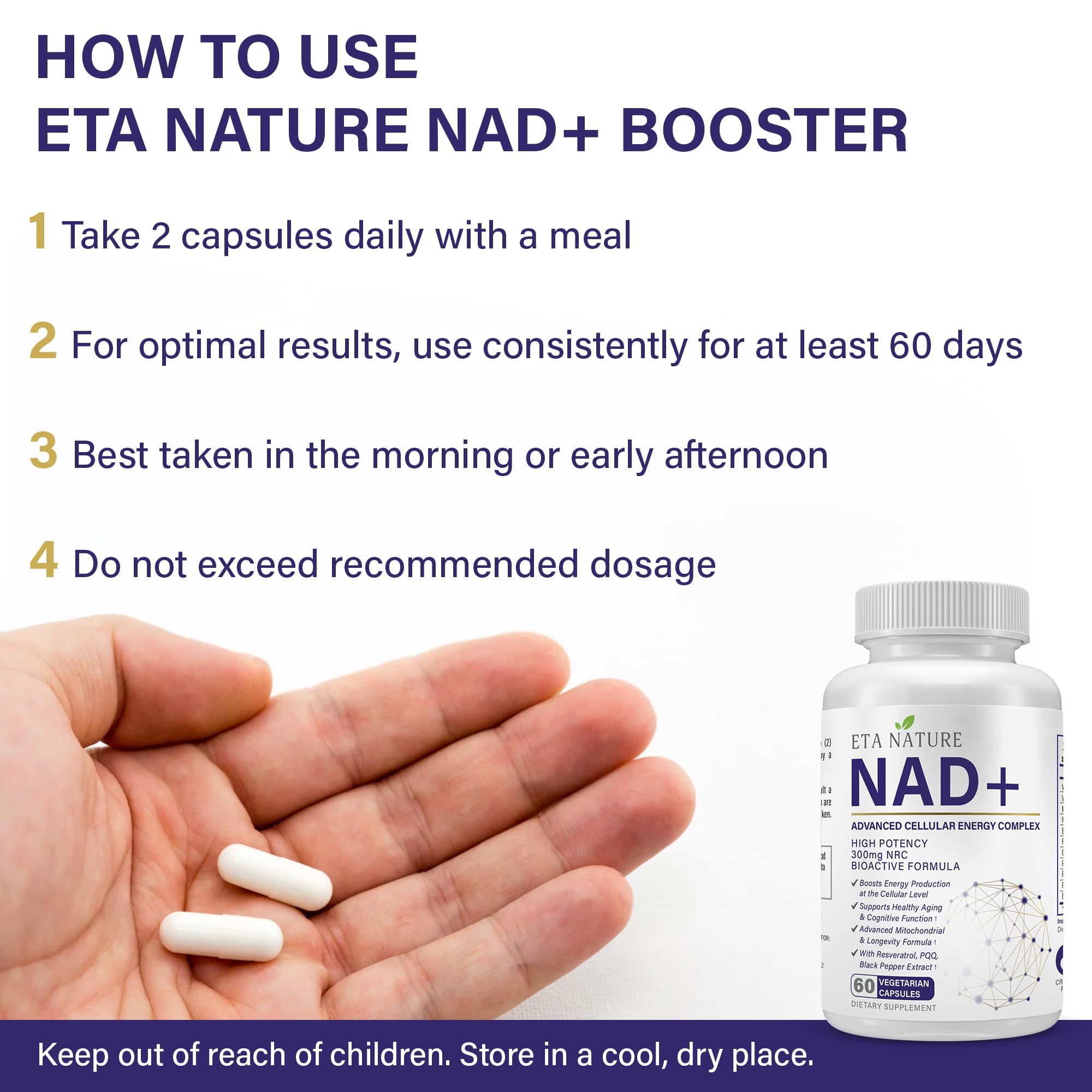ETANATURE NAD+ with BioPerine illustrating enhanced nutrient absorption