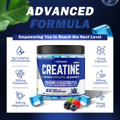 High-absorption technology concept for creatine gummies