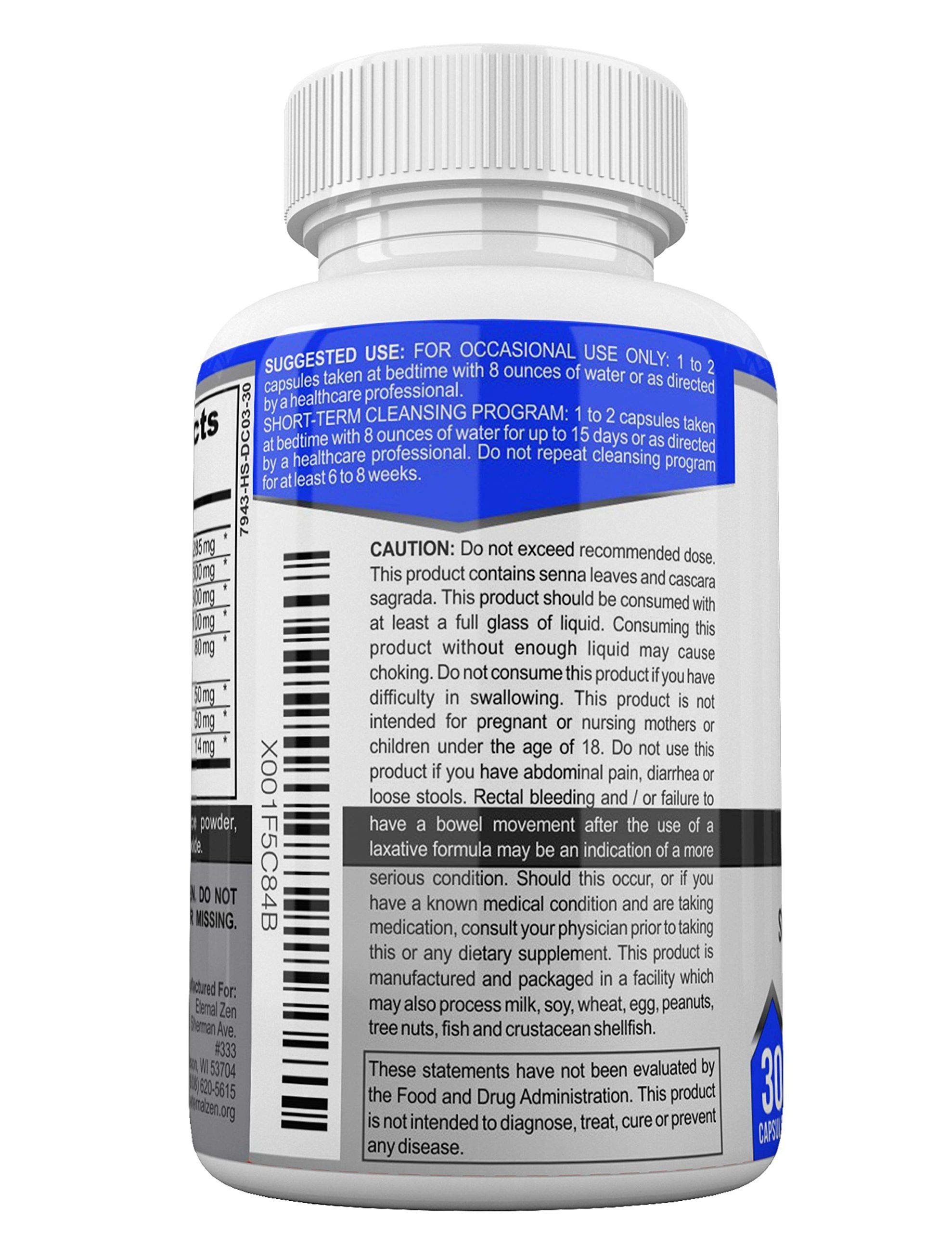 Herbal ingredients for Eternal Zen colon cleanser