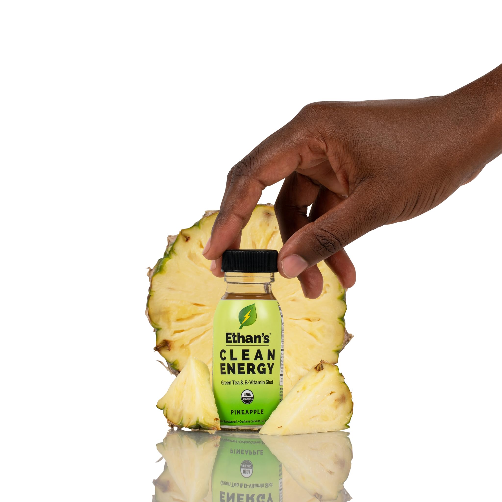 Pineapple energy shot packaging and branding
