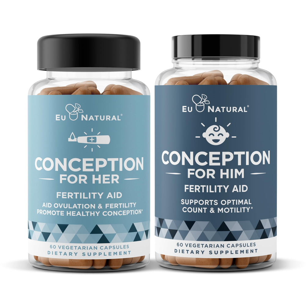 Eu Natural Conception bundle bottle for daily fertility support.