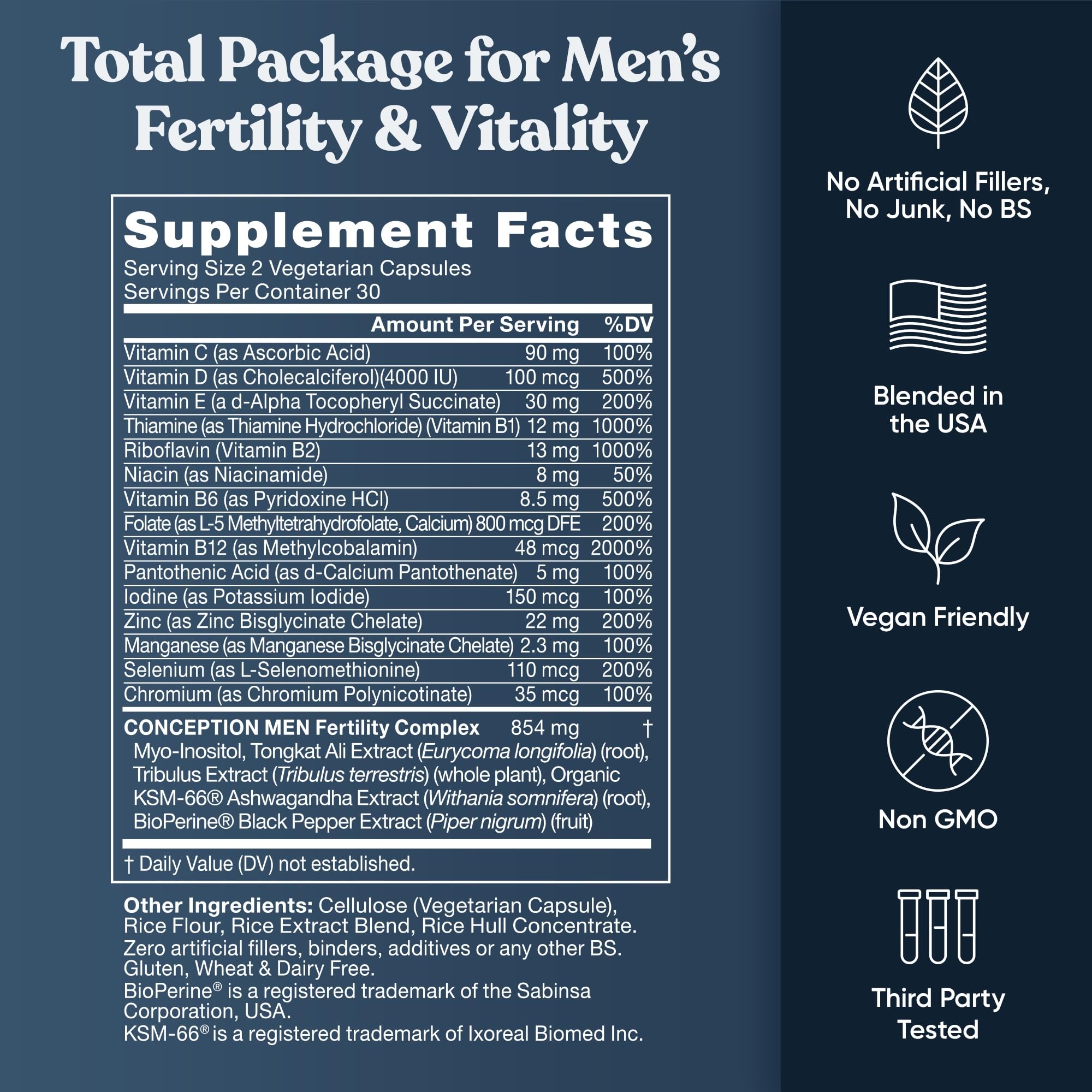 Eu Natural Conception For Him gluten-free label highlights allergen-friendly option