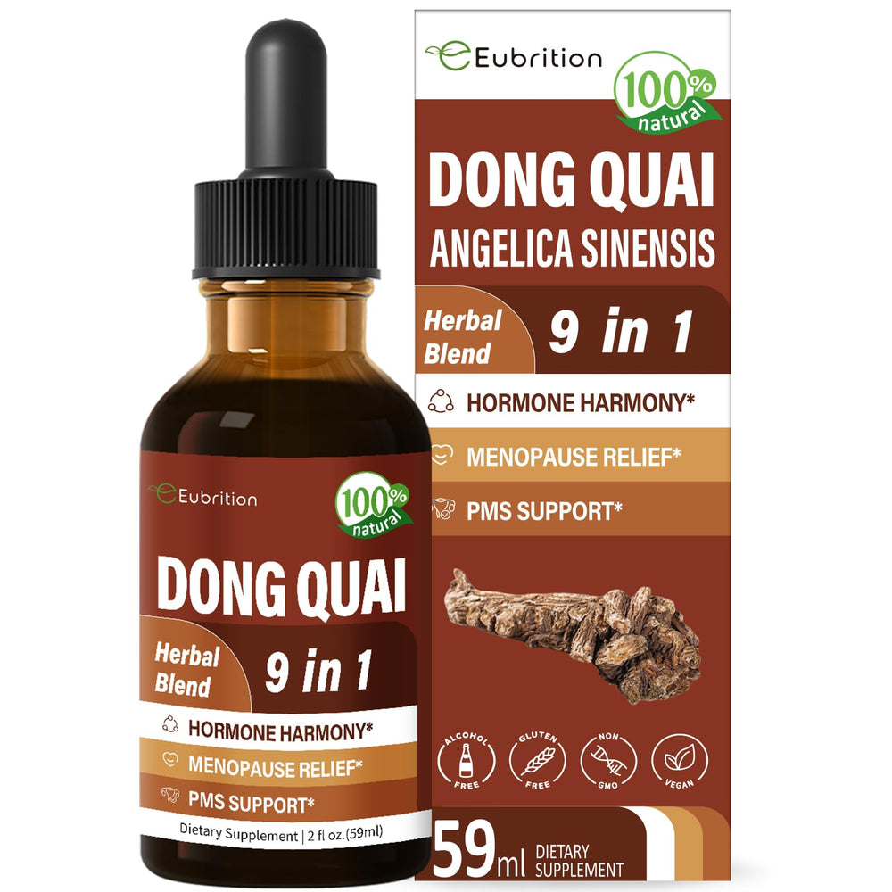 Bottle of Eubrition Dong Quai liquid supplement 2oz