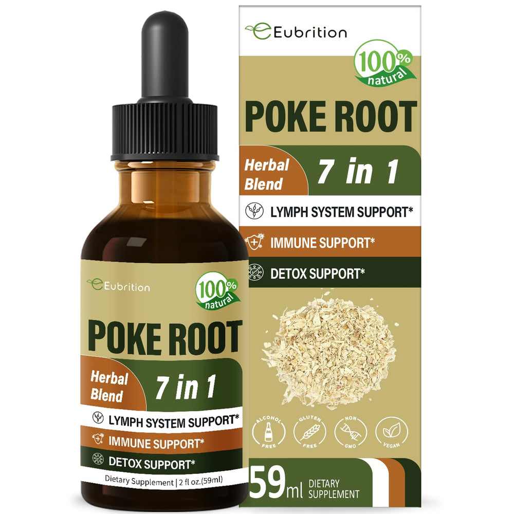 Bottle of Eubrition Poke Root Drops 2oz