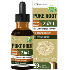 Bottle of Eubrition Poke Root Drops 2oz