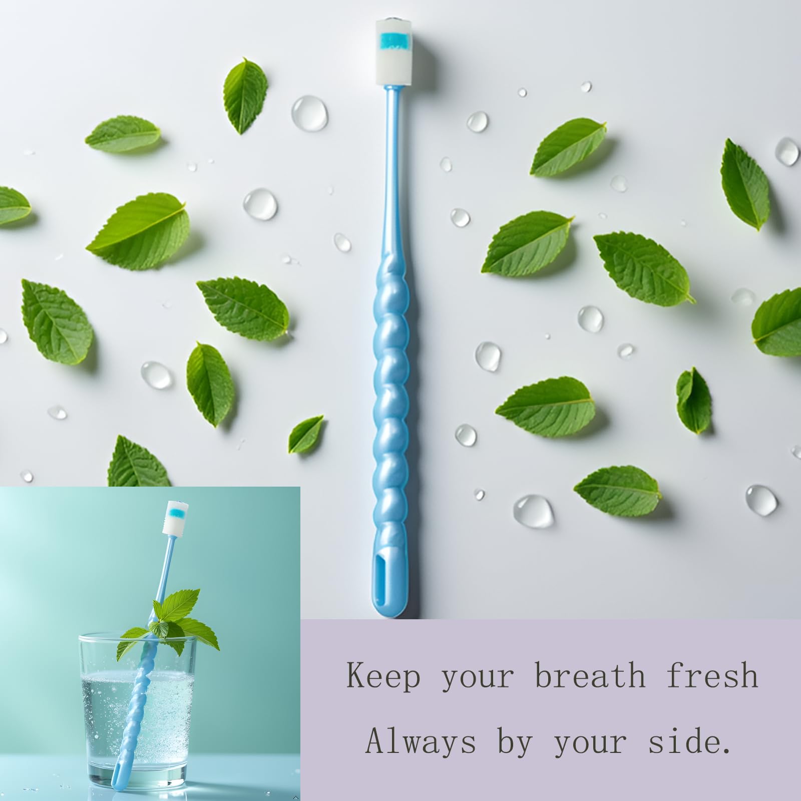 Soft nylon bristles on a high-quality plastic handle for sensitive mouths