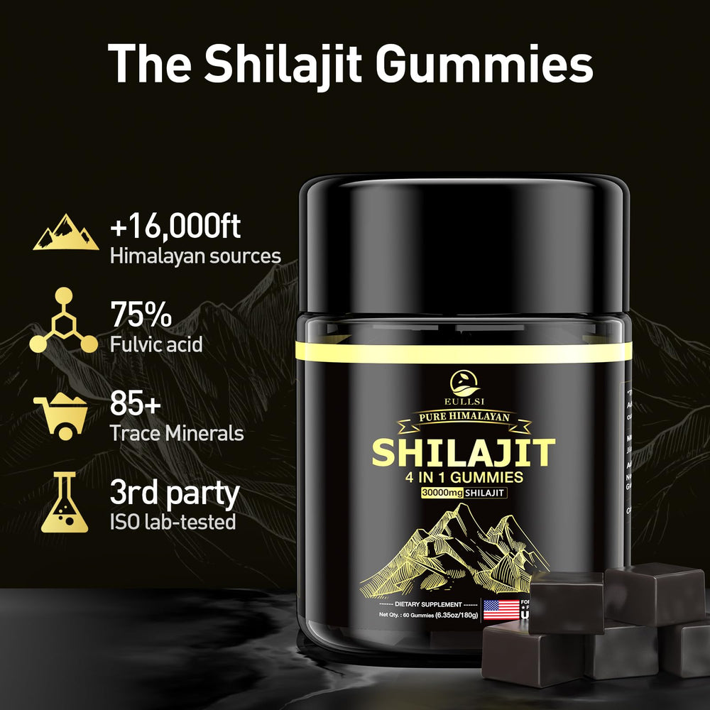 Gluten-free seal on Eullsi Shilajit Gummies box