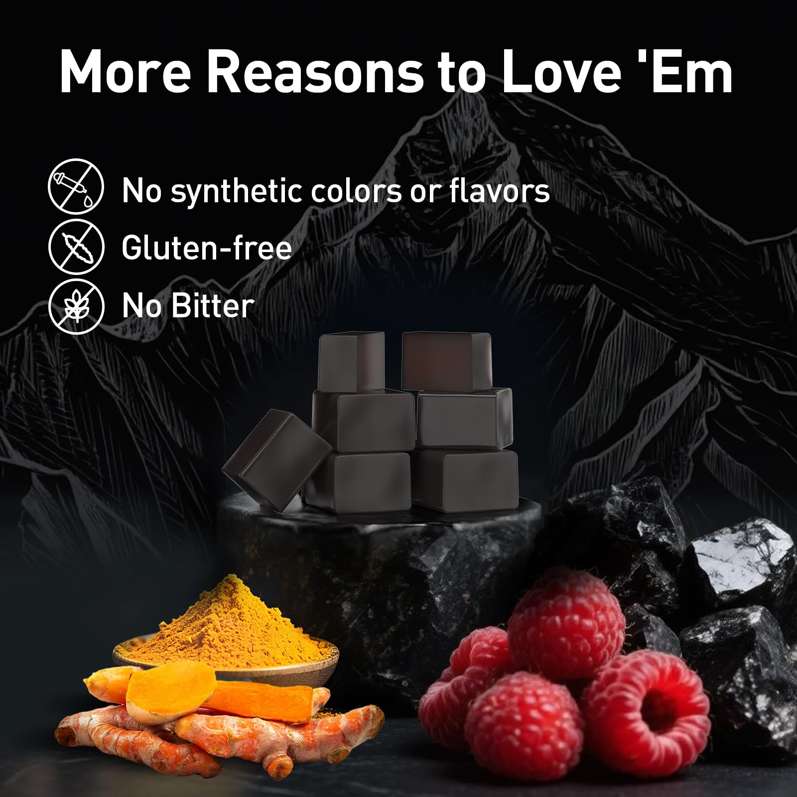 Nutritional label and ingredients information for Eullsi Shilajit Gummies