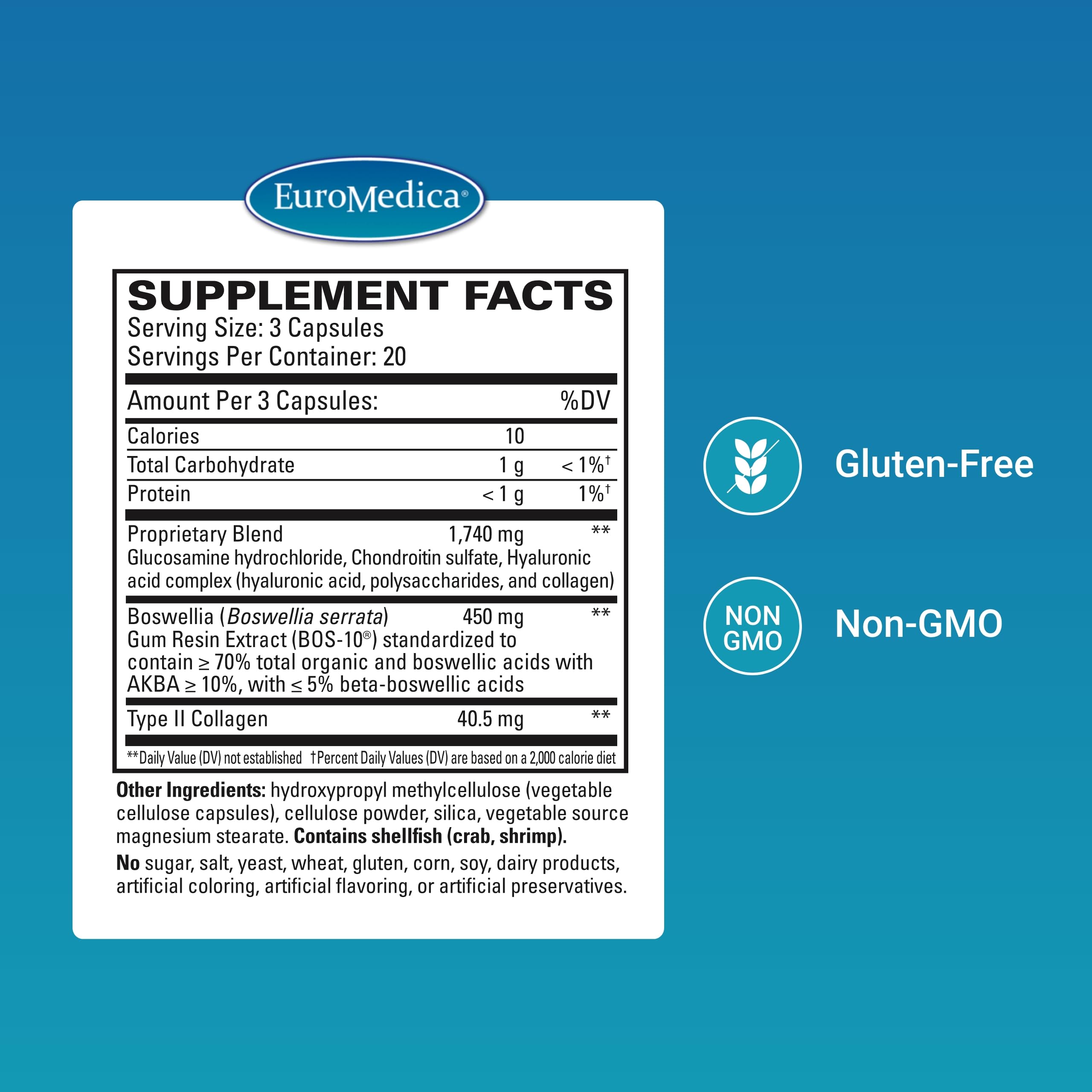 Capsules of EuroMedica Collagen Joint Complex