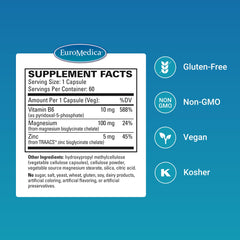 Close-up of magnesium capsules in a bottle