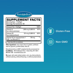 Key ingredients vitamin A, D3 and K2 in EuroMedica Cardio Health